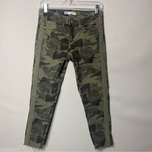 Zara Camouflage Print Denim 1975 Pants